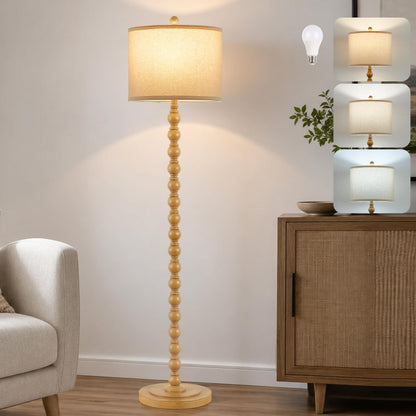 Farmhouse Floor Lamp for Living Room, 62" Tall Standing Lamp with Bulb