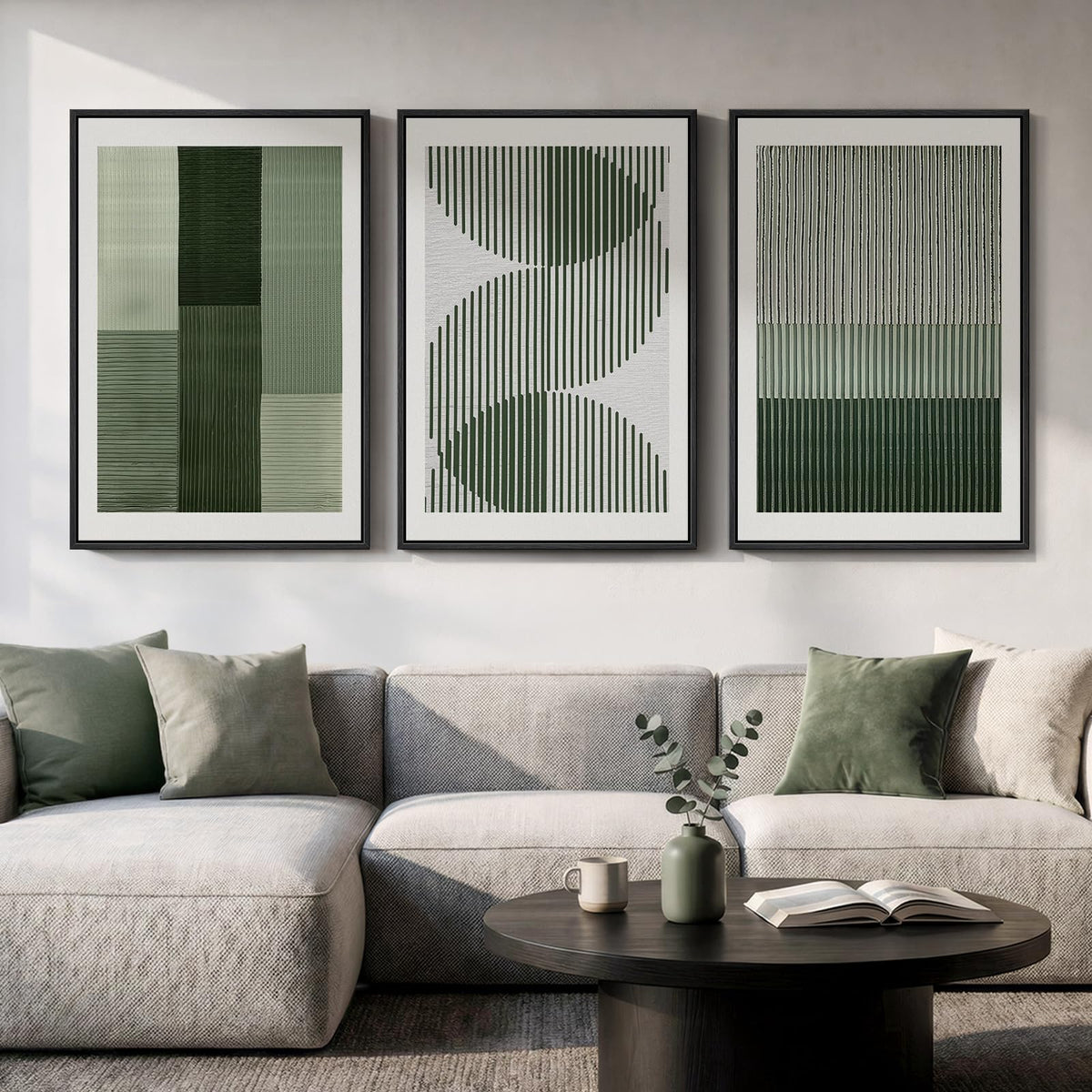 Large Framed Abstract Nature Landscape Wall Art for Living Room, 24x36 In