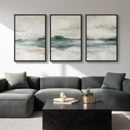 Large Framed Abstract Nature Landscape Wall Art for Living Room, 24x36 In