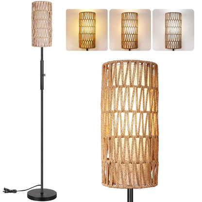 PARTPHONER Floor Lamp for Living Room, Modern Standing Lamps with Lampshade, Minimalist Tall Lamp with Foot Switch for Living Room, Bedroom, Kids Room, Office(Bulb Not Included)