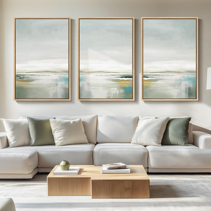 Large Framed Abstract Nature Landscape Wall Art for Living Room, 24x36 In