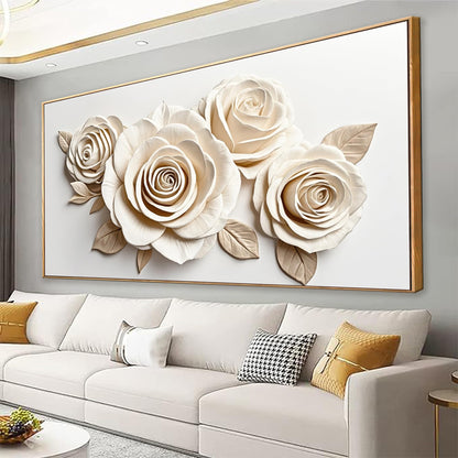 Framed Gold Wall Art for Living Room Tree Of Life Painting Picture 24x48 ln