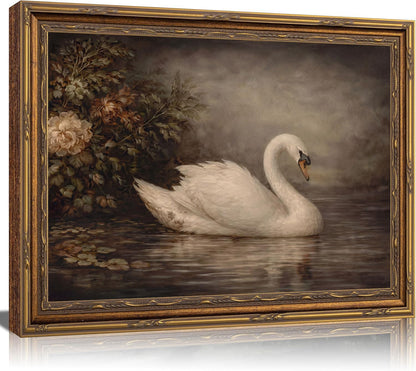 Vintage Gold Framed Birds Wall Art, 9x11 Inch