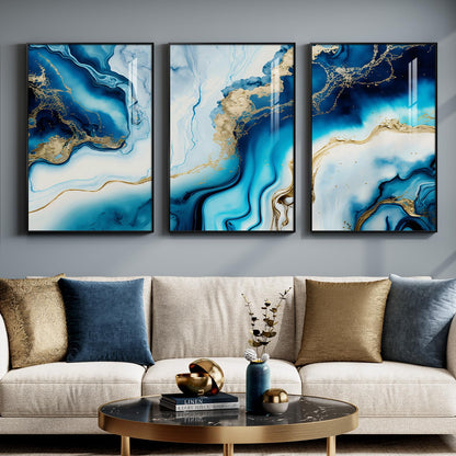 Large Framed Abstract Nature Landscape Wall Art for Living Room, 24x36 In