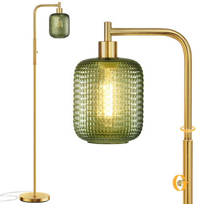 Modern Gold Green Floor Lamps for Living Room, 67" Bedroom Standing Lamp