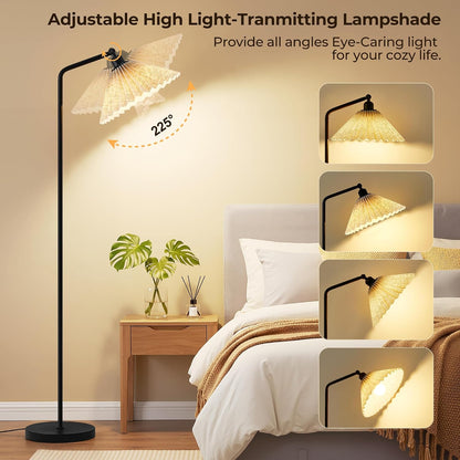 Floor Lamps for Living Room & Bedroom, 63" Modern Tall Standing Lamp, 3CCT
