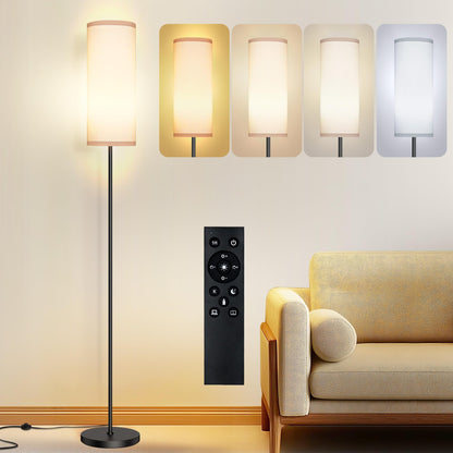 PARTPHONER Floor Lamp for Living Room, Modern Standing Lamps with Lampshade, Minimalist Tall Lamp with Foot Switch for Living Room, Bedroom, Kids Room, Office(Bulb Not Included)