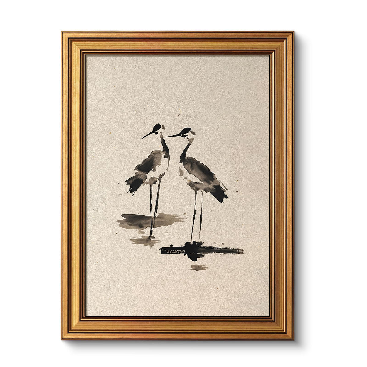 VIYYIEA Vintage Gold Framed Wall Art – Hummingbird Sketch, 8x10 IN