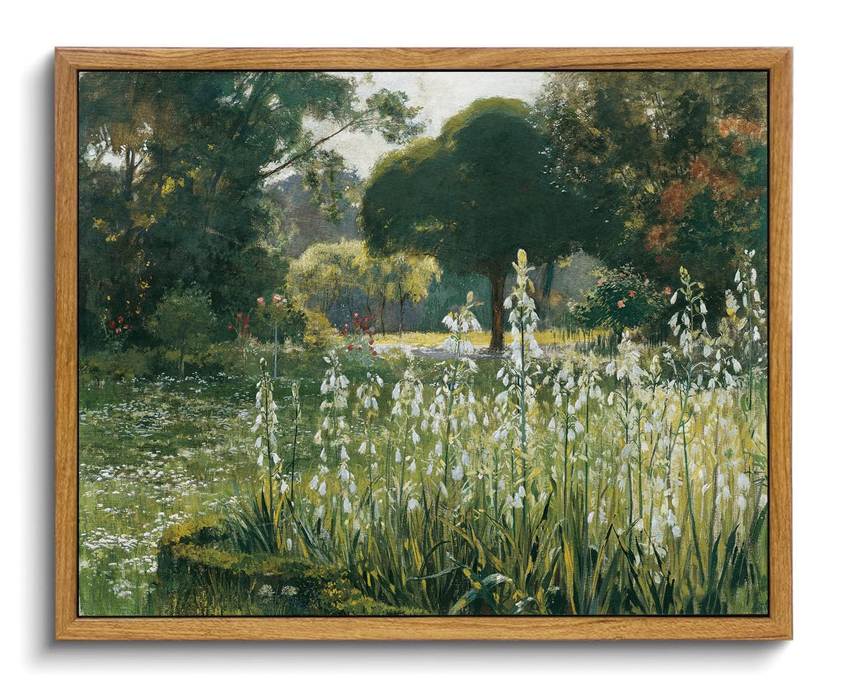 OIQArtOIQ Framed Vintage Wall Art Country Wildflower Canvas Art Paintings