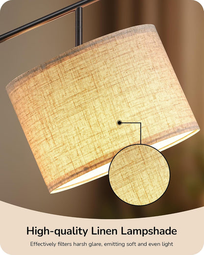 EDISHINE Modern Black Floor Lamps for Living Room, 64.7" Arc Standing Lamp
