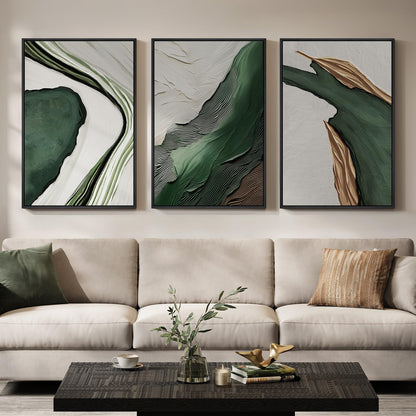 Large Framed Abstract Nature Landscape Wall Art for Living Room, 24x36 In