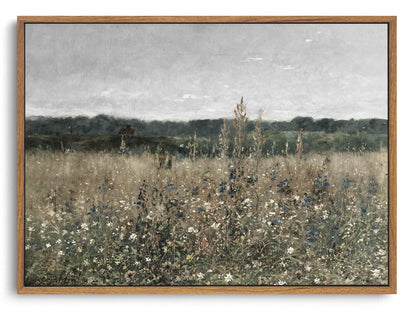 OIQArtOIQ Framed Vintage Wall Art Country Wildflower Canvas Art Paintings