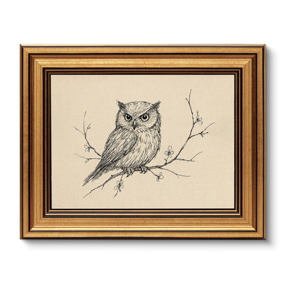 VIYYIEA Vintage Gold Framed Wall Art – Hummingbird Sketch, 8x10 IN