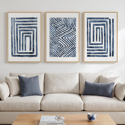 Large Framed Abstract Nature Landscape Wall Art for Living Room, 24x36 In