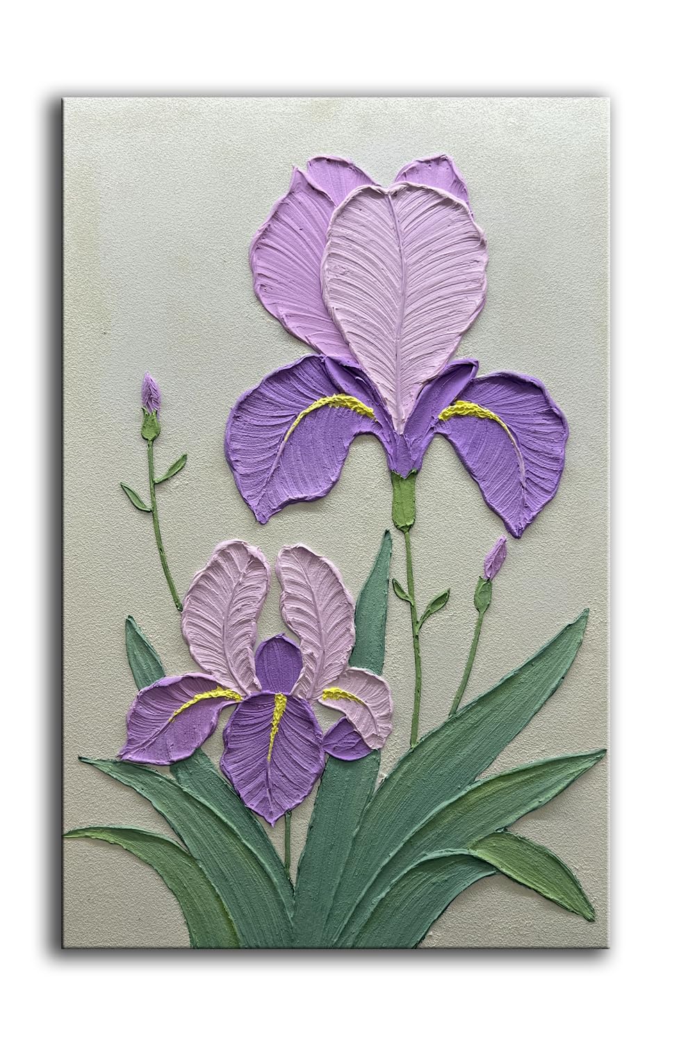 YaSheng Art-Canvas Wall Art with 3D Hand Painted Textured Modern Large Oil Painting Contemprary Aesthetic Floral Pictures for Living Room Bedroom DinningDecor (24x48inch, YS170)