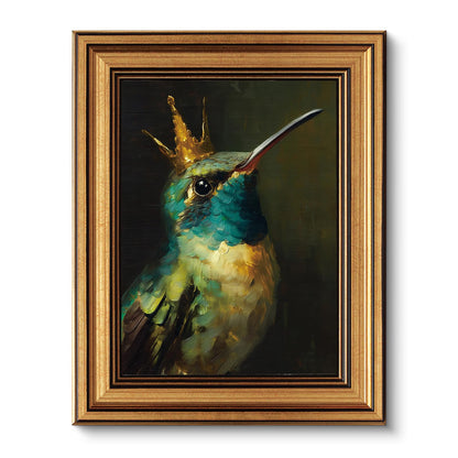 VIYYIEA Vintage Gold Framed Wall Art – Hummingbird Sketch, 8x10 IN