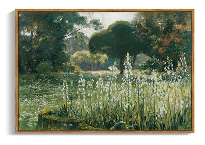 OIQArtOIQ Framed Vintage Wall Art Country Wildflower Canvas Art Paintings