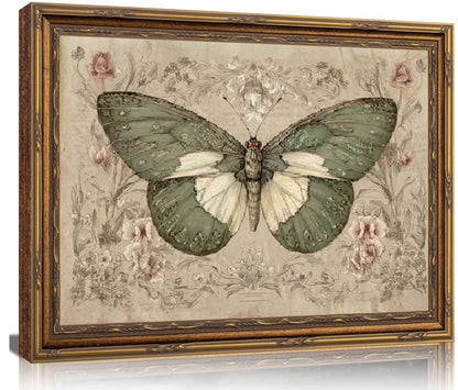 Vintage Gold Framed Birds Wall Art, 9x11 Inch